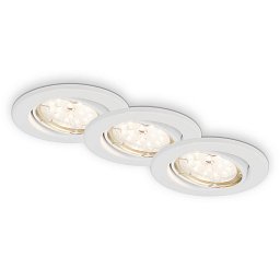 3ks sada LED vestavné svítidlo, pr. 8,6 cm, 5 W, bílé - BRILONER Obrázek pro produkt 3ks sada LED vestavné svítidlo, pr. 8,6 cm, 5 W, bílé - BRILONER