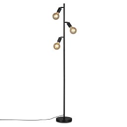 Stojací svítidlo pr. 22 cm 3x E27 10W černá - BRILO Obrázek pro produkt Stojací svítidlo pr. 22 cm 3x E27 10W černá - BRILO