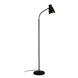 Stojací svítidlo, 128 cm, 1x E27, max. 10W, černá - BRILO Obrázek pro produkt Stojací svítidlo, 128 cm, 1x E27, max. 10W, černá - BRILO