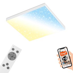 Hvězdné nebe CCT svítidlo LED panel, 45cm, 24 W, 2500 lm, bílé - BRILO Obrázek pro produkt Hvězdné nebe CCT svítidlo LED panel, 45cm, 24 W, 2500 lm, bílé - BRILO