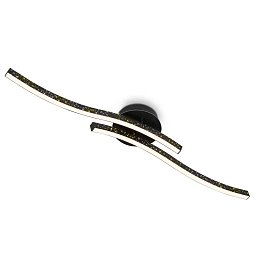 LED nástěnné a stropní svítidlo, 80,5 cm, 12 W, 700 lm, černá - BRILO Obrázek pro produkt LED nástěnné a stropní svítidlo, 80,5 cm, 12 W, 700 lm, černá - BRILO