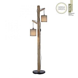 GREEN TRIB LED stojací svítidlo přírodní dřevo 2 ramenné látkové stínidlo venkovský design do interiéru - LEUCHTEN DIREKT / JUST LIGHT Obrázek pro produkt GREEN TRIB LED stojací svítidlo přírodní dřevo 2 ramenné látkové stínidlo venkovský design do interiéru - LEUCHTEN DIREKT / JUST LIGHT