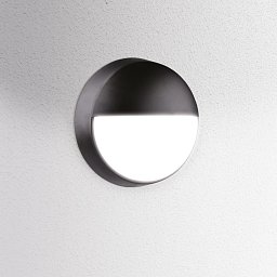 Venkovní nástěnné LED svítidlo kulaté OASI CCT 14W 3000/4000/6500K IP54 černá - CENTURY Obrázek pro produkt Venkovní nástěnné LED svítidlo kulaté OASI CCT 14W 3000/4000/6500K IP54 černá - CENTURY