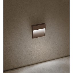 SEGNAPASSO LED PASEO QUADRATO venkovní nástěnné svítidlo corten 4W 4000K IP54 - CENTURY Obrázek pro produkt SEGNAPASSO LED PASEO QUADRATO venkovní nástěnné svítidlo corten 4W 4000K IP54 - CENTURY