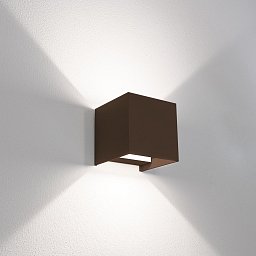 Venkovní nástěnné LED svítidlo up/down QUADRATO corten 10W 2700/4000/6500K IP65 - CENTURY Obrázek pro produkt Venkovní nástěnné LED svítidlo up/down QUADRATO corten 10W 2700/4000/6500K IP65 - CENTURY