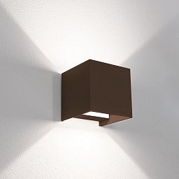 Venkovní nástěnné LED svítidlo up/down QUADRATO corten 20W 2700/4000/6500K IP65 - CENTURY Obrázek pro produkt Venkovní nástěnné LED svítidlo up/down QUADRATO corten 20W 2700/4000/6500K IP65 - CENTURY