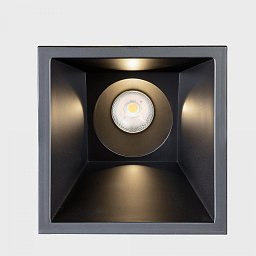 NOON SQ ASYMETRIC zapuštěné svítidlo s rámečkem černá 5 W 4000K 1-10V - KOHL-Lighting Obrázek pro produkt NOON SQ ASYMETRIC zapuštěné svítidlo s rámečkem černá 5 W 4000K 1-10V - KOHL-Lighting
