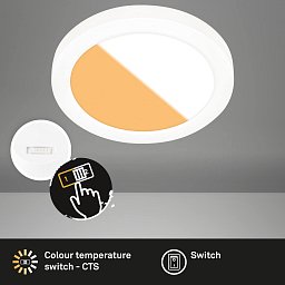 CTS vestavné svítidlo, 17 cm, 12W, 1190lm, bílé - BRILONER Obrázek pro produkt CTS vestavné svítidlo, 17 cm, 12W, 1190lm, bílé - BRILONER