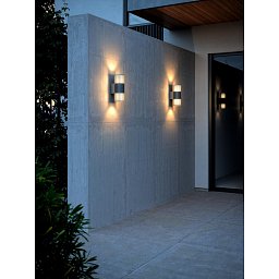 Aludra Double venkovní nástěnné svítidlo antracit - NORDLUX Obrázek pro produkt Aludra Double venkovní nástěnné svítidlo antracit - NORDLUX