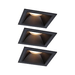 LED vestavné svítidlo 3-krokové-stmívatelné Cole Coin základní sada IP44 hranaté 88x88mm Coin 3x6W 230V stmívatelné 2700K černá - PAULMANN Obrázek pro produkt LED vestavné svítidlo 3-krokové-stmívatelné Cole Coin základní sada IP44 hranaté 88x88mm Coin 3x6W 230V stmívatelné 2700K černá - PAULMANN