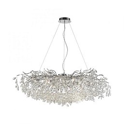Závěsné svítidlo RICICLE chrom s křišťalovými přívěsky 120cm - PAUL NEUHAUS Obrázek pro produkt Závěsné svítidlo RICICLE chrom s křišťalovými přívěsky 120cm - PAUL NEUHAUS