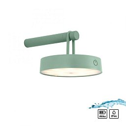ARMA LED nástěnné svítidlo na baterie zelené stmívatelné dotykem IP44 paměťová funkce 2700K - JUST LIGHT Obrázek pro produkt ARMA LED nástěnné svítidlo na baterie zelené stmívatelné dotykem IP44 paměťová funkce 2700K - JUST LIGHT