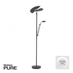 PURE Mutil LED stojací lampa osvětlení stropu antracit se čtecí lampou stmívatelné 2700-5000K - PAUL NEUHAUS Obrázek pro produkt PURE Mutil LED stojací lampa osvětlení stropu antracit se čtecí lampou stmívatelné 2700-5000K - PAUL NEUHAUS