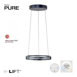 LED závěsné svítidlo PURE E-Loop šedá elox elektrické 2700-5000K - PAUL NEUHAUS Obrázek pro produkt LED závěsné svítidlo PURE E-Loop šedá elox elektrické 2700-5000K - PAUL NEUHAUS