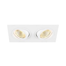 NEW TRIA® 155 zapuštěné stropní svítidlo, čtvercové, 3000K, dvoulampa, PHASE, 38°, bílé - BIG WHITE (SLV) Obrázek pro produkt NEW TRIA® 155 zapuštěné stropní svítidlo, čtvercové, 3000K, dvoulampa, PHASE, 38°, bílé - BIG WHITE (SLV)