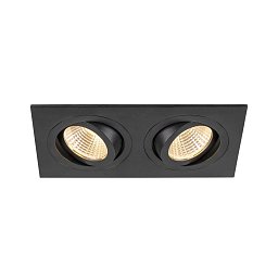 NEW TRIA® 155 zapuštěné stropní svítidlo, čtvercové, 2700K, dvoulampa, PHASE, 38°, černé - BIG WHITE (SLV) Obrázek pro produkt NEW TRIA® 155 zapuštěné stropní svítidlo, čtvercové, 2700K, dvoulampa, PHASE, 38°, černé - BIG WHITE (SLV)