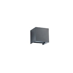 Nástěnné svítidlo LED ALFA antracit 2x10 W 1800 lm CCT 3000-4000 K IP54 12x12x12 cm - FANEUROPE Obrázek pro produkt Nástěnné svítidlo LED ALFA antracit 2x10 W 1800 lm CCT 3000-4000 K IP54 12x12x12 cm - FANEUROPE