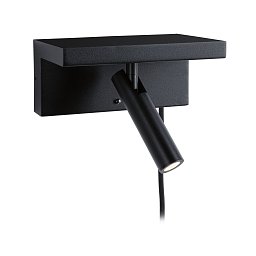 LED nástěnné svítidlo 3-krokové-stmívatelné Jerik USB C 3000K 230V 2,4W stmívatelné černá mat - PAULMANN Obrázek pro produkt LED nástěnné svítidlo 3-krokové-stmívatelné Jerik USB C 3000K 230V 2,4W stmívatelné černá mat - PAULMANN