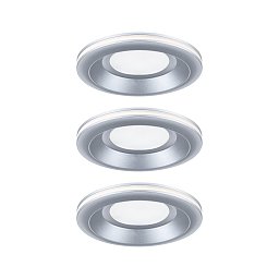 LED vestavné svítidlo Sormus 3ks sada IP65 kruhové 100mm 3x4,8W / 1,5W / 230V 3000K matný chrom - PAULMANN Obrázek pro produkt LED vestavné svítidlo Sormus 3ks sada IP65 kruhové 100mm 3x4,8W / 1,5W / 230V 3000K matný chrom - PAULMANN