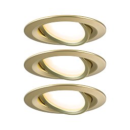 LED vestavné svítidlo Nova Coin 3ks sada kruhové 84mm 50° Coin 3x6W 230V 2700K zlatá mat - PAULMANN Obrázek pro produkt LED vestavné svítidlo Nova Coin 3ks sada kruhové 84mm 50° Coin 3x6W 230V 2700K zlatá mat - PAULMANN