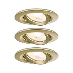 LED vestavné svítidlo Nova Plus 3ks sada IP65 kruhové 93mm 30° GU10 3x6W 230V stmívatelné 2700K zlatá mat - PAULMANN Obrázek pro produkt LED vestavné svítidlo Nova Plus 3ks sada IP65 kruhové 93mm 30° GU10 3x6W 230V stmívatelné 2700K zlatá mat - PAULMANN