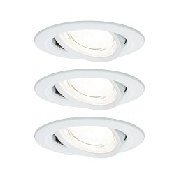 LED vestavné svítidlo Nova Coin 3ks sada kruhové 84mm 50° 3x2,8W 230V 4000K bílá mat - PAULMANN Obrázek pro produkt LED vestavné svítidlo Nova Coin 3ks sada kruhové 84mm 50° 3x2,8W 230V 4000K bílá mat - PAULMANN