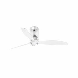 Stropní ventilátor MINI TUBE FAN Ø128cm sklo / plast 16W 3000K WIZ - FARO Obrázek pro produkt Stropní ventilátor MINI TUBE FAN Ø128cm sklo / plast 16W 3000K WIZ - FARO