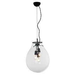 Závěsné svítidlo Azuma, průhledné, 3xE27, 38x174 cm - FANEUROPE Obrázek pro produkt Závěsné svítidlo Azuma, průhledné, 3xE27, 38x174 cm - FANEUROPE