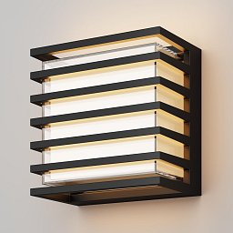 Nástěnné svítidlo Downing Street 3000K 10W teplá bílá 380lm černý hliník IP65 - MAYTONI Obrázek pro produkt Nástěnné svítidlo Downing Street 3000K 10W teplá bílá 380lm černý hliník IP65 - MAYTONI