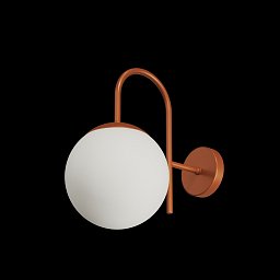 ANCHA 2 nástěnné skleněné svítidlo terakota / bílá IP40 25W E27 - OSMONT Obrázek pro produkt ANCHA 2 nástěnné skleněné svítidlo terakota / bílá IP40 25W E27 - OSMONT
