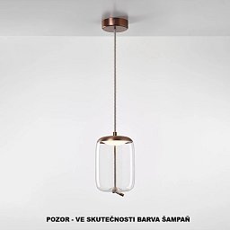 Závěsné svítidlo KNOT SMALL CILINDRO transparentní sklo / monturA + baldachýn broušená champagne lak / provaz - přírodní - BROKIS A
- BROKIS Obrázek pro produkt Závěsné svítidlo KNOT SMALL CILINDRO transparentní sklo / monturA + baldachýn broušená champagne lak / provaz - přírodní - BROKIS A
- BROKIS