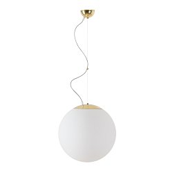 ADRIA L3 závěsné skleněné svítidlo mosaz / bílá IP40 40W E27 HF - OSMONT Obrázek pro produkt ADRIA L3 závěsné skleněné svítidlo mosaz / bílá IP40 40W E27 HF - OSMONT