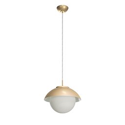 LUKIDA ST2 závěsné skleněné svítidlo zlatá / bílá IP40 25W E27 - OSMONT Obrázek pro produkt LUKIDA ST2 závěsné skleněné svítidlo zlatá / bílá IP40 25W E27 - OSMONT