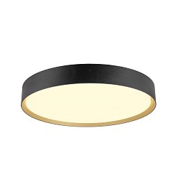 DECONA 42 CL, PHASE, povrchové stropní svítidlo, kulaté, 3000/4000K, 23 W, černá / zlatá - BIG WHITE (SLV) Obrázek pro produkt DECONA 42 CL, PHASE, povrchové stropní svítidlo, kulaté, 3000/4000K, 23 W, černá / zlatá - BIG WHITE (SLV)