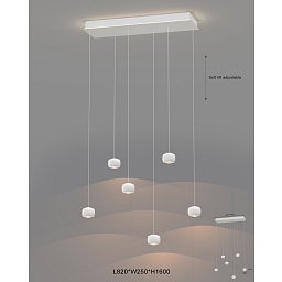 Závěsné svítidlo Quiberon 36W 3600lm 3000K bílá - GeeTi Obrázek pro produkt Závěsné svítidlo Quiberon 36W 3600lm 3000K bílá - GeeTi