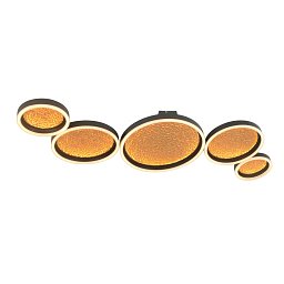 Stropní svítidlo Bormes 80W 8000lm 3000K černá / zlatá - GeeTi Obrázek pro produkt Stropní svítidlo Bormes 80W 8000lm 3000K černá / zlatá - GeeTi