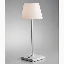 Nabíjecí venkovní stolní svítidlo JAMMIN bílá, kov, LED 2,2 W, 60 lm, 3000 K, stmívatelné, IP54, 39 x 15 cm - FANEUROPE Obrázek pro produkt Nabíjecí venkovní stolní svítidlo JAMMIN bílá, kov, LED 2,2 W, 60 lm, 3000 K, stmívatelné, IP54, 39 x 15 cm - FANEUROPE