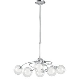 Závěsné svítidlo Blog, chrom, 6 x G9, 66 x 111 cm - FANEUROPE Obrázek pro produkt Závěsné svítidlo Blog, chrom, 6 x G9, 66 x 111 cm - FANEUROPE