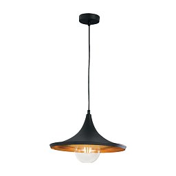 Závěsné svítidlo Broadway, černá/zlatá, 1xE27, 35 x 120 cm - FANEUROPE Obrázek pro produkt Závěsné svítidlo Broadway, černá/zlatá, 1xE27, 35 x 120 cm - FANEUROPE