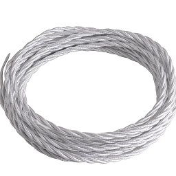 Elektrický látkový kabel Clay Tessuto, bílý, 3 x 0,75 mm², 500 cm - FANEUROPE Obrázek pro produkt Elektrický látkový kabel Clay Tessuto, bílý, 3 x 0,75 mm², 500 cm - FANEUROPE