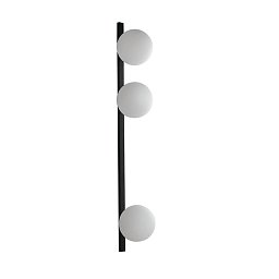 Nástěnné svítidlo Enoire, černé/opálové, 3 x E14, 14 x 14 x 90 cm - FANEUROPE Obrázek pro produkt Nástěnné svítidlo Enoire, černé/opálové, 3 x E14, 14 x 14 x 90 cm - FANEUROPE