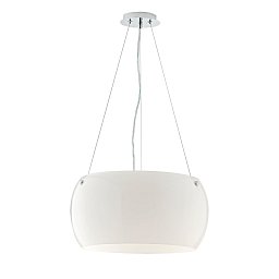 Závěsné svítidlo Equatore, chrom/bílé, 3 x E27, 40 x 40 x 120 cm - FANEUROPE Obrázek pro produkt Závěsné svítidlo Equatore, chrom/bílé, 3 x E27, 40 x 40 x 120 cm - FANEUROPE