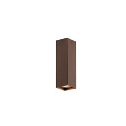 Stropní svítidlo Fluke, hranaté, corten, 1 x GU10, 6 x 6 x 20 cm - FANEUROPE Obrázek pro produkt Stropní svítidlo Fluke, hranaté, corten, 1 x GU10, 6 x 6 x 20 cm - FANEUROPE