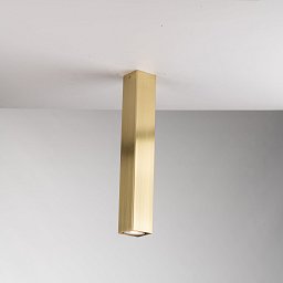 Stropní svítidlo Fluke, hranaté, zlaté, 1 x GU10, 6 x 6 x 40 cm - FANEUROPE Obrázek pro produkt Stropní svítidlo Fluke, hranaté, zlaté, 1 x GU10, 6 x 6 x 40 cm - FANEUROPE