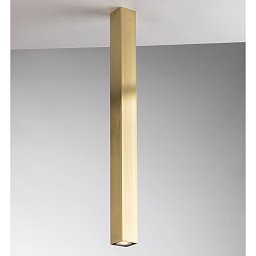 Stropní svítidlo Fluke, hranaté, zlaté, 1 x GU10, 6 x 6 x 75 cm - FANEUROPE Obrázek pro produkt Stropní svítidlo Fluke, hranaté, zlaté, 1 x GU10, 6 x 6 x 75 cm - FANEUROPE
