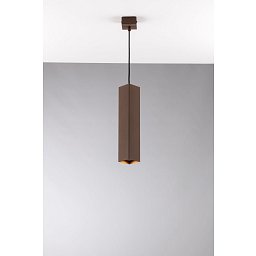Závěsné svítidlo Fluke, hranaté, corten, 1 x GU10, 6 x 6 x 30 cm - FANEUROPE Obrázek pro produkt Závěsné svítidlo Fluke, hranaté, corten, 1 x GU10, 6 x 6 x 30 cm - FANEUROPE