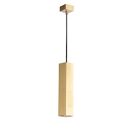 Závěsné svítidlo Fluke, hranaté, zlaté, 1 x GU10, 6 x 6 x 30 cm - FANEUROPE Obrázek pro produkt Závěsné svítidlo Fluke, hranaté, zlaté, 1 x GU10, 6 x 6 x 30 cm - FANEUROPE