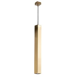 Závěsné svítidlo Fluke, hranaté, zlaté, 1 x GU10, 6 x 6 x 60 cm - FANEUROPE Obrázek pro produkt Závěsné svítidlo Fluke, hranaté, zlaté, 1 x GU10, 6 x 6 x 60 cm - FANEUROPE