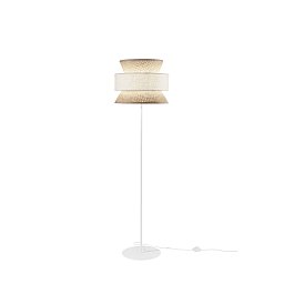 Stojací lampa Gazebo přírodní ratan + béžová, 1 x E27, pr. 40 x 145 cm - FANEUROPE Obrázek pro produkt Stojací lampa Gazebo přírodní ratan + béžová, 1 x E27, pr. 40 x 145 cm - FANEUROPE