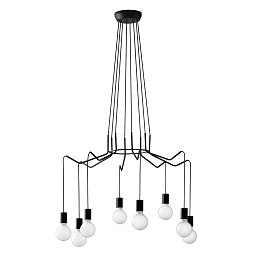 Závěsné svítidlo Habitat, černé, 8 x E27, 85 x 120 cm - FANEUROPE Obrázek pro produkt Závěsné svítidlo Habitat, černé, 8 x E27, 85 x 120 cm - FANEUROPE